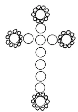Бусины пришивают по отдельности по нарисованному контуру креста на небольшом - фото 76