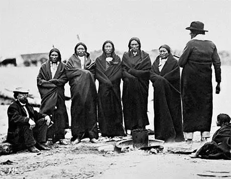 Вожди сиу на договорном совете у форта Ларами 1868 г Сиу Sioux Равнинные - фото 210