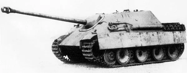 Второй прототип Ягдпантеры V 102 вид слева Куммерсдорф декабрь 1943 - фото 295