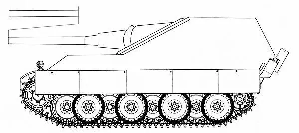 Проект 128мм самоходной установки на шасси танка Пантера предложенный - фото 338