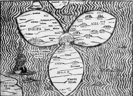 Рис 68 Старая карта якобы 1581 года В центре мира в том месте где сходятся - фото 76