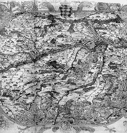Рис 101 Карта Австрии составленная в 1561 году Это карта Вольфганга Лациуса - фото 109