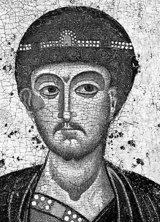 Рис 125 Увеличенный фрагмент с ликом Дмитрия Солунского Взято из 277 с - фото 133