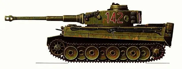 PzVI Tiger AusfH1 501й тяжёлый танковый батальон Тунис зима 1943 года - фото 83