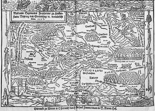 Рис 7 Карта Руси из венского издания 1557 года книги Герберштейна Фотография - фото 7