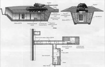 Типовое фортификационное сооружение с танком ИС4 1 вход 2 тамбур 3 - фото 71
