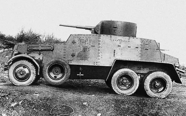 Опытный образец бронеавтомобиля БА5 вид сбоку Ижорский завод весна 1935 - фото 42