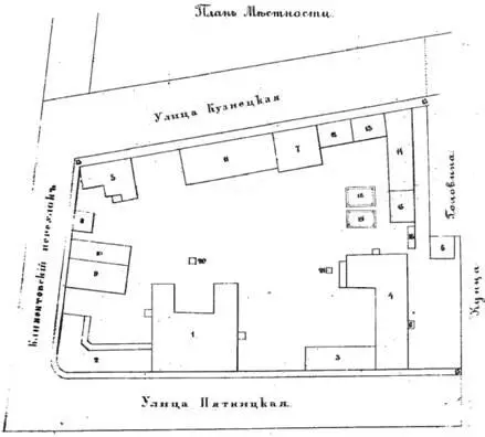 Пятницкий частный дом План участка 1862 г Например приставу - фото 95