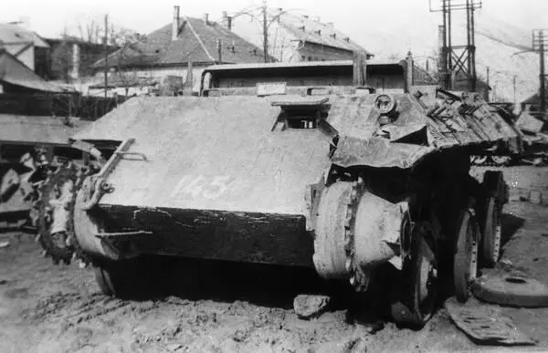 Ремонтный танк Bergepanther на базе PzV AusfD Район озера Балатон март 1945 - фото 110