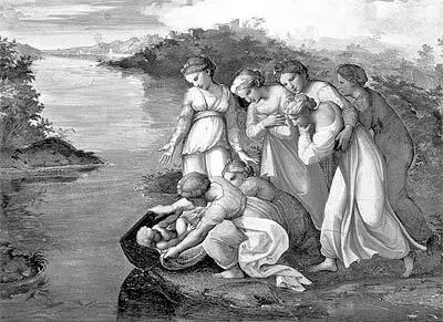 Рис 1140 Спасение Моисея из вод Нила Ватикан Лоджия Рафаэля восьмой - фото 154
