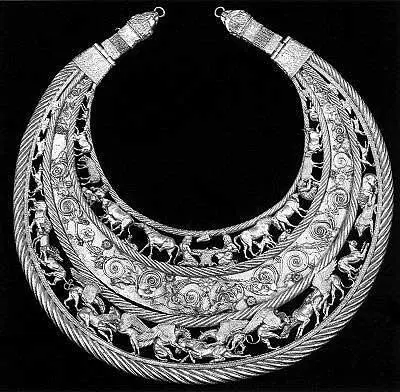 Рис 211 Старинное скифское золото Пектораль Курган Толстая Могила Нижнее - фото 183
