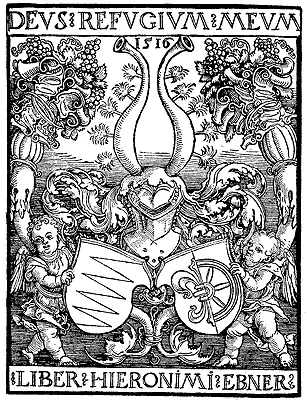Рис 225 Экслибрис книжный знак Иеронима Эбнера Hieronymus Ebner члена - фото 197