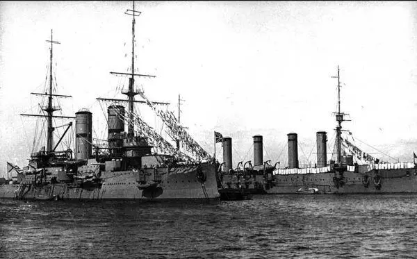 Слава на Балтике 1913 г Слава на рейде Веймута сентябрь 1913 г В - фото 150