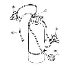 1 Шланг подачи низкого давления lowpressure inflator hose 2 Регулятор - фото 4