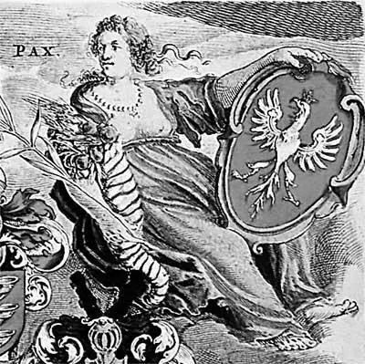 Рис 140 Увеличенный фрагмент карты Франкфурта с изображением одноглавого - фото 149