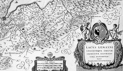 Рис 149 Реформаторский одноглавый орел на карте Женевы и Женевского озера - фото 158