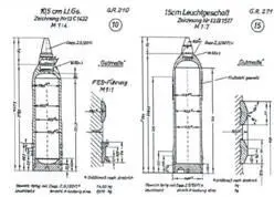 Конструктивные схемы и основные размеры немецких 105мм и 150мм корпусов - фото 103