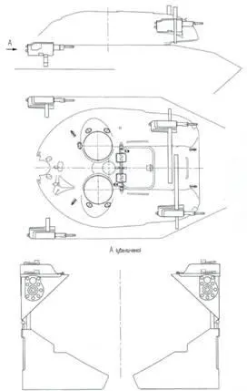 Схема размещения курсовых и башенных 762мм пулеметов РП46 с дистанционным - фото 126