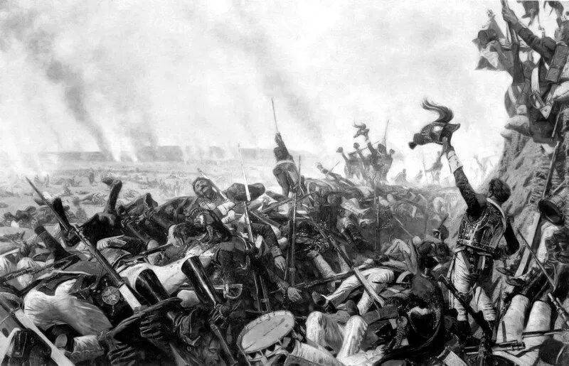 ВВ Верещагин Конец Бородинской битвы 1900 Выглядит это потрясающе ибо - фото 69