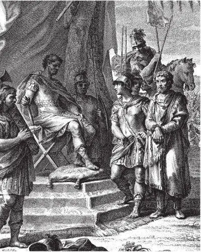 Пленный Югурта перед Суллой Гравюра XVIII века художник Хоакин Ибарра Одно - фото 76