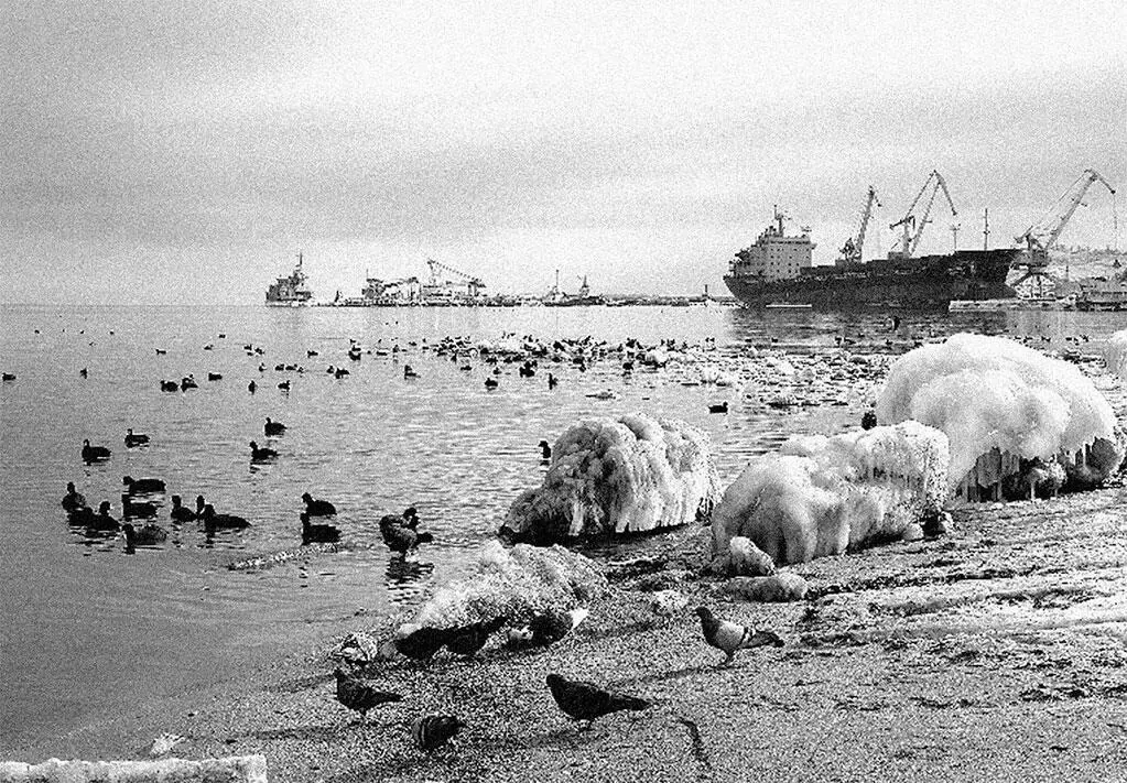 Феодосийский порт зимой Фото Александра Турова Феодосия Вид на балку - фото 24
