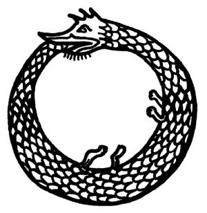 Змея кусающая свой хвост Кольцеобразная фигура изображающая змею кусающую - фото 32