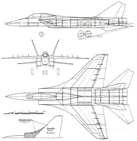 Общий вид с элементами компоновки Т102 для разработки аванпроекта май 1971 - фото 17