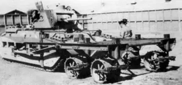 Танктральщик Mk II Матильда с двухсекционным катковым противоминным тралом - фото 171