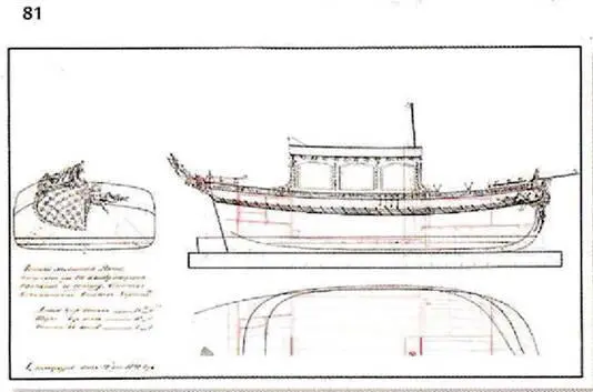 82 Модель 12весельного катера императора Павла I 1790х годов Неизвестный - фото 70