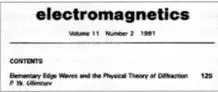 Оглавление журнала Electromagnetics выпуск начинается со статьи ПЯ Уфимцева - фото 93