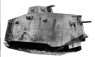 Тяжелый танк A7V Боевая масса 30 т экипаж 18 чел оружие пушка 57 - фото 163