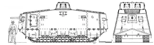 Тяжелый танк A7V Восстановление британских трофейных танков MkIV на - фото 164
