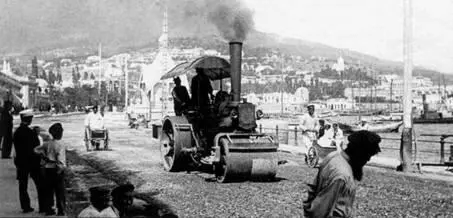 Французский паровой каток Альбарэ на строительстве шоссе Ялта 1898 г - фото 24