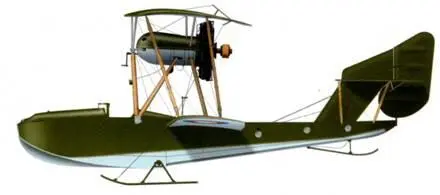 М11 на лыжном шасси Летающая лодка М12 Летающая лодка М15 В 1917 г - фото 120