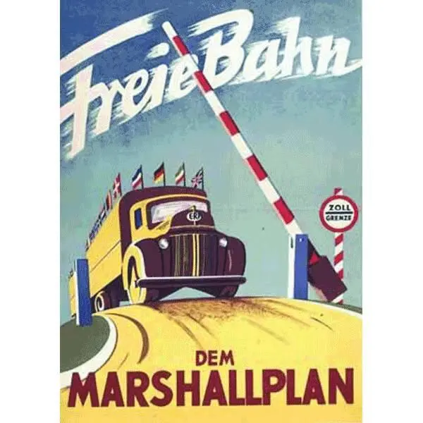 Европа радуется Плану Маршалла Плакат иллюстрирующий план Маршалла - фото 8