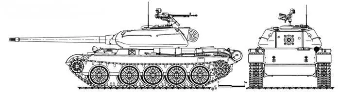 Общий вид танка Т54 обр 1946 г третий опытный образец вооруженного 100мм - фото 135