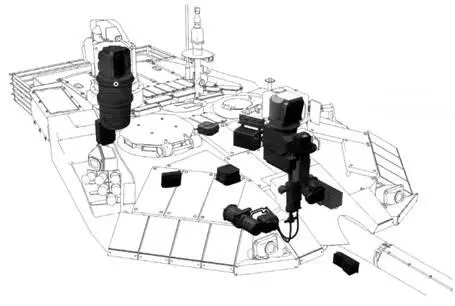 Элементы СУО модернизированного танка Т90С СУО Калина Основу комплекса - фото 5