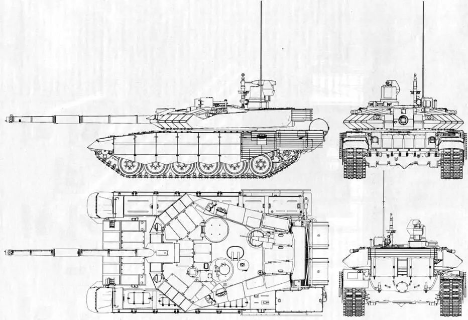Общий вид модернизированного танка Т90С Основными элементами СУО являются - фото 7