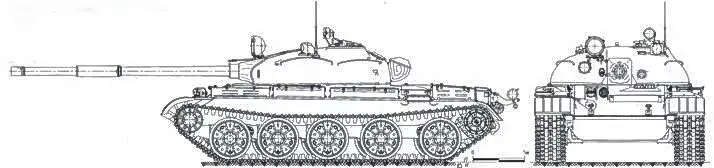 Общий вид танка Т62К выпуска 1963 г Танк Т62К Продольный разрез вид - фото 175