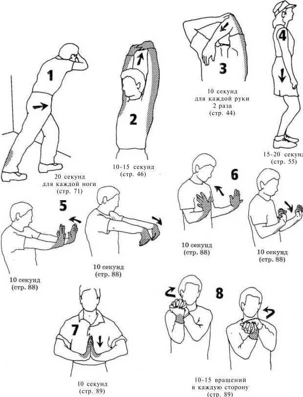 Гимнастика Примерно 8 минут Для разогрева мышц перед растягиванием 45 минут - фото 266