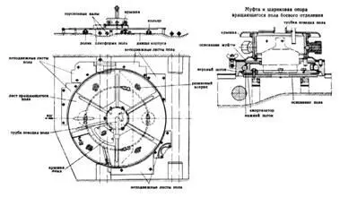 Конструкция измененного вращающегося пола и муфты танка Т55 1961 г - фото 133