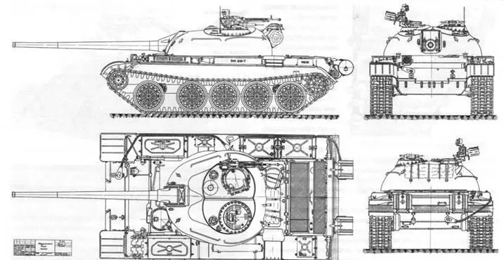 Общий вид танка Т54 обр 1951 г Установка пушки Д10Т и спаренного - фото 155