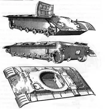 Корпус танка Т54 обр1951 г Продольный разрез танка Т54 обр 1951 г - фото 157