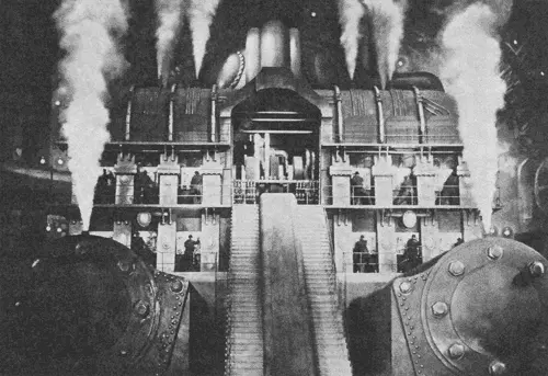 МашинаМолох Кадр из фильма Метрополис Ф Ланг 1926 экспансия техники - фото 2