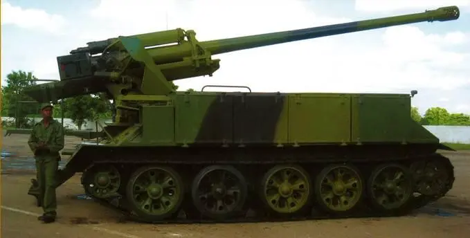 130мм самоходная пушка Качающаяся часть 130мм пушки М46 открыто установлена - фото 60