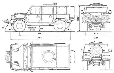 Габаритные размеры Iveco LMV М65 Даже тут итальянцы пытаются ввести в - фото 2