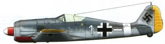 FW190A4 сер 681 командира 4JG2 оберлейтенанта Курта Бюхлингена - фото 54