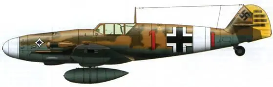 Bf109G4 командира 8й эскадрильи IIIJG53 обер лейтенанта Франца Шисса - фото 55
