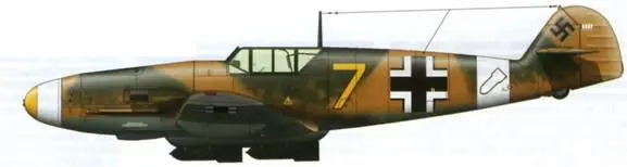 Bf109F4B фельдфебеля Фриделя Беренда из состава 3й эскадрильи ISchlG2 - фото 57