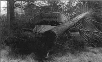 Танк Т54 обр 1945 г на испытаниях Проход танка через лесной массив Весна - фото 142